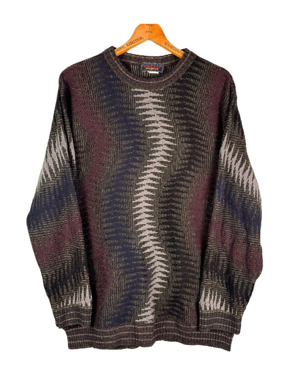 Vintage 90s Grandpa Sweater, Indie Bookish Knit Pullover, Moody Earth Tone